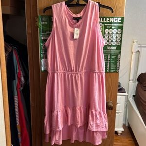 Lane Bryant tiered sleeveless dress pink size 18/20
